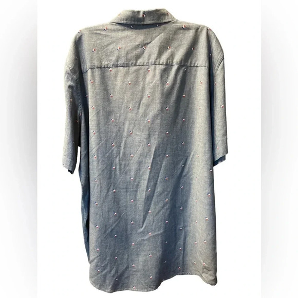 Mens button down shirt featuring the state of Texas on a blue background 3XL - Picture 4 of 6